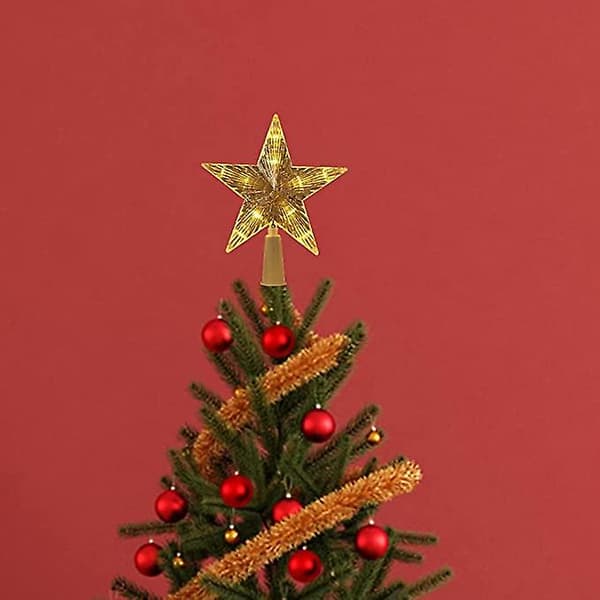 [LCS]Plast LED Lysende Stjerne Natlys, Juletræsdekoration warm white