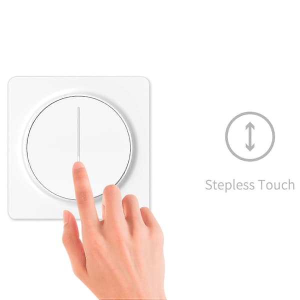 [LCS]SD02 Smart Home Tuya WiFi Väggdimmerbrytare Pekkontroll Steglös Ljus Intelligent Panel, EU-standard