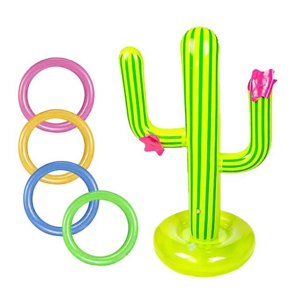 Utomhuspool Uppblåsbar Cactus Ring Toss Game Set Float