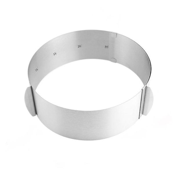 1 stk. Uttrekkbar Mousse Ring i Rustfritt Stål, Bakeverktøy Sett, Kakeform, Justerbar Størrelse