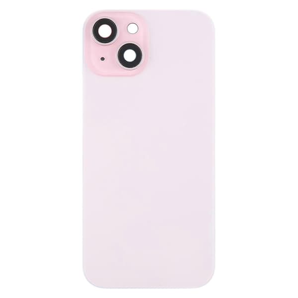 För iPhone 15 Plus batteribakstycke med kameralinsskydd + MagSafe-magnet Pink