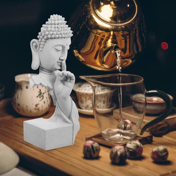 Buddha Staty Akvariedekoration för Akvarium Buddha Prydnad