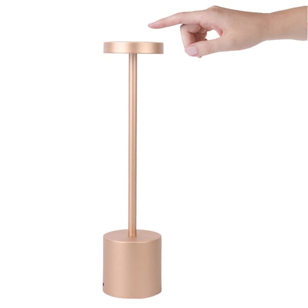 [LCS] Modern LED Rechargeable Table Lamp Restaurant USB Bedside Lamp rose gold