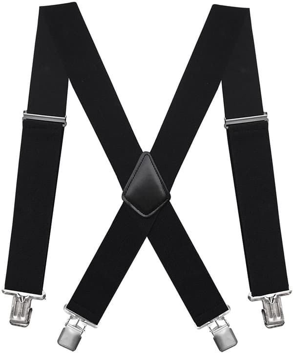[LCS] Elastiske 5 cm brede seler, 4 sterke klips X-form, menn og kvinner