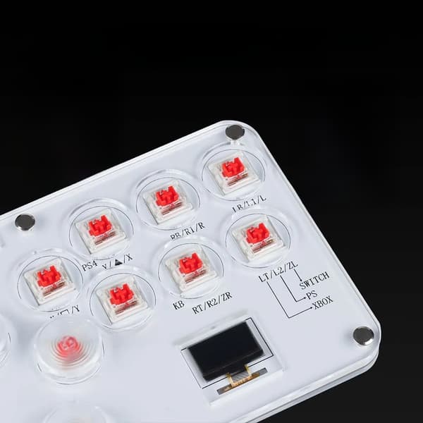[LCS]12-knappers RGB Arcade Joystick-fri kampcontroller til PS4/PS3/Switch/PC med Turbo- og Hot Swap-understøttelse