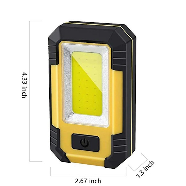 Portabel LED-ficklampa USB Uppladdningsbar Justerbar Vattentät Campinglykta Magnetkrok