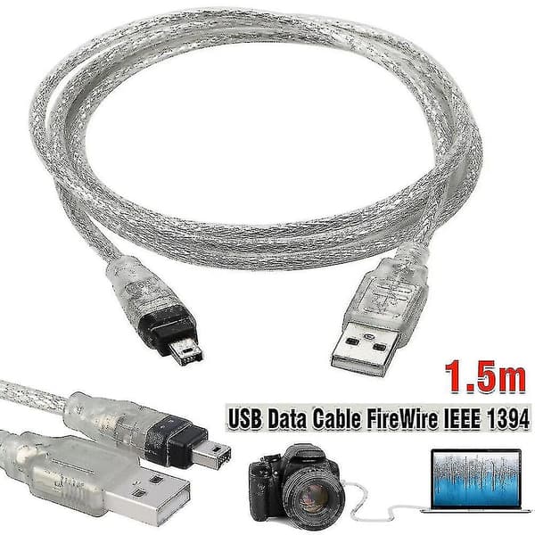 För Mini DV MiniDV USB-datakabel FireWire IEEE 1394 HDV-videokamera för att redigera PC