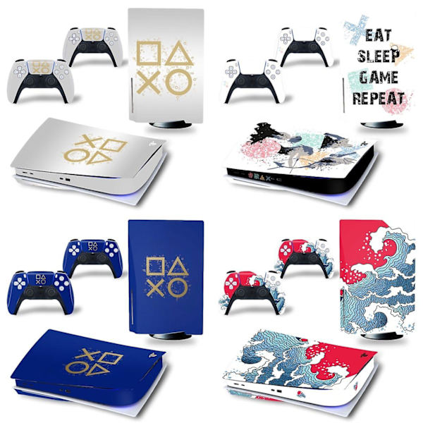 Til ps5 disk skin sticker til ps5 decal sticker konsol + 2 controller skin sticker til sony playstation 5 disk version skins Leave item code