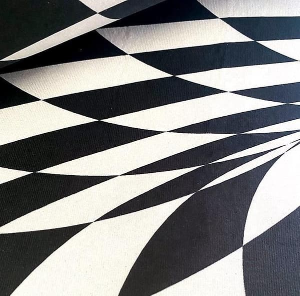 [LCS] 3D Vortex Illusion Teppe, Rundt Teppe, Sklisikker Rutete Dørmatte