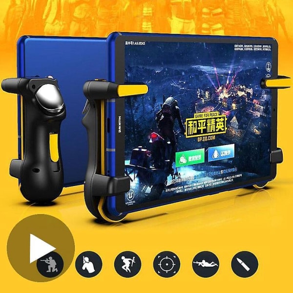 För android surfplatta ipad pubg controller trigger free fire gamepad mobiltelefon kontroll gaming joystick mobil game pad l1 r1 pugb Orange