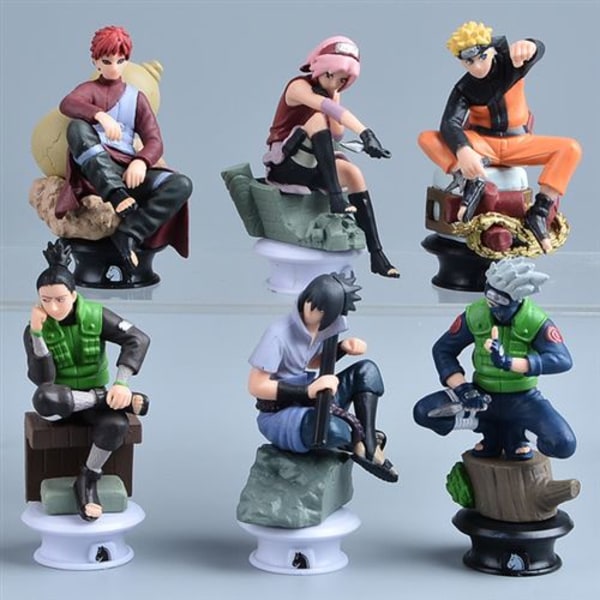 Utsökt dockset med 6 delar Naruto Haruno Sakura Uchiha Sasuke