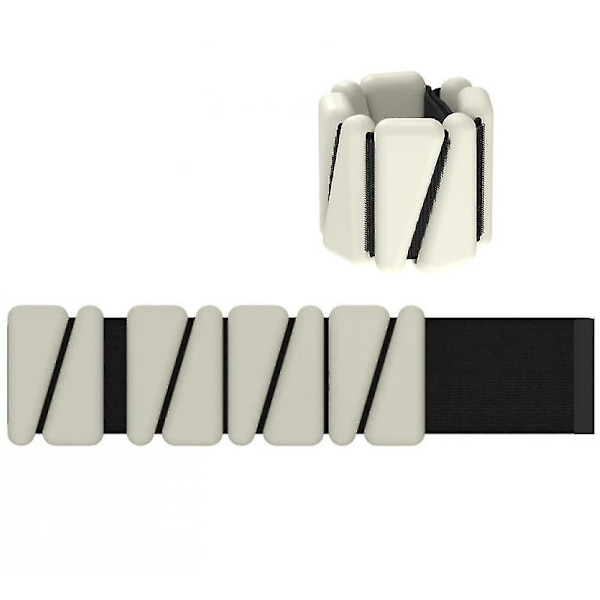 Set med 2 (1lb vardera) Justerbara Bärbara Hand- & Fotvikter (Vita)