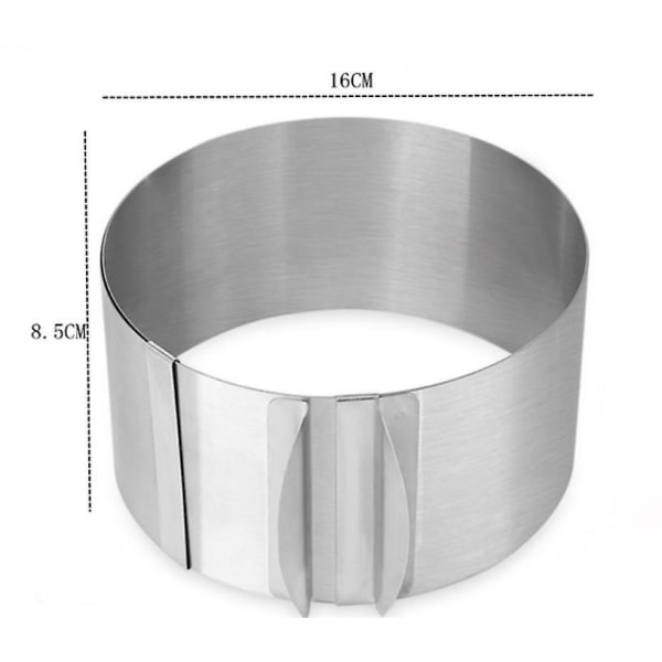 1 st Utdragbar Mousse Ring i Rostfritt Stål, Bakverktygsset, Kakform, Justerbar Storlek
