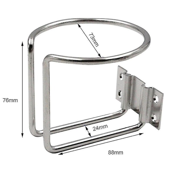2 stk. rustfrit stål bil båd ring kop drikkeholder flaskeholder kompatibel med marine yacht lastbil autocamper