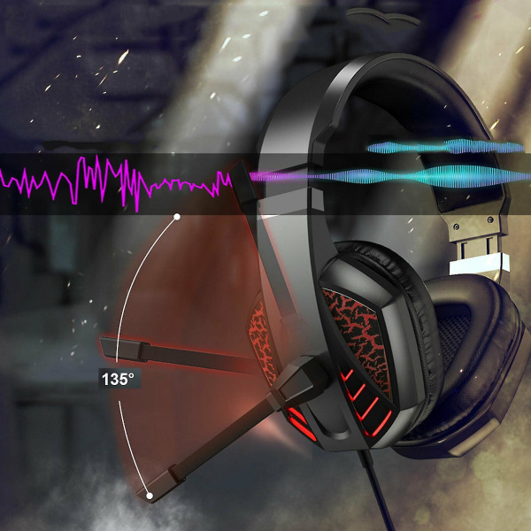Pro Gamer Mic Gaming Headset Stereo Bass Surround hörlurar för Ps4/xbox One/pc Green