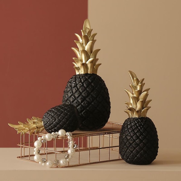 Nordisk Inss Stil Net Rød Gull Ananas Ornamenter Kreative Hjem Skrivebordsdekorasjon Gold M