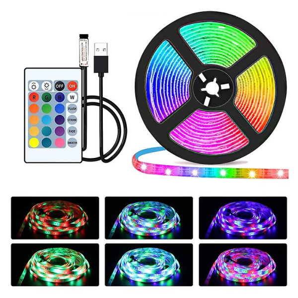 1 M Led Lights Strips USB Infraröd Kontroll Kontroll Light Strip Set 5v Soft Light Strip Rgb Light Bar