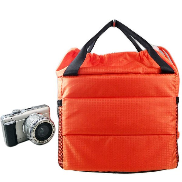 Vandtæt Dslr Partition Polstret Kamerataske Indsats Etui Divider Indbygget Liner Slr Kameratasker Orange