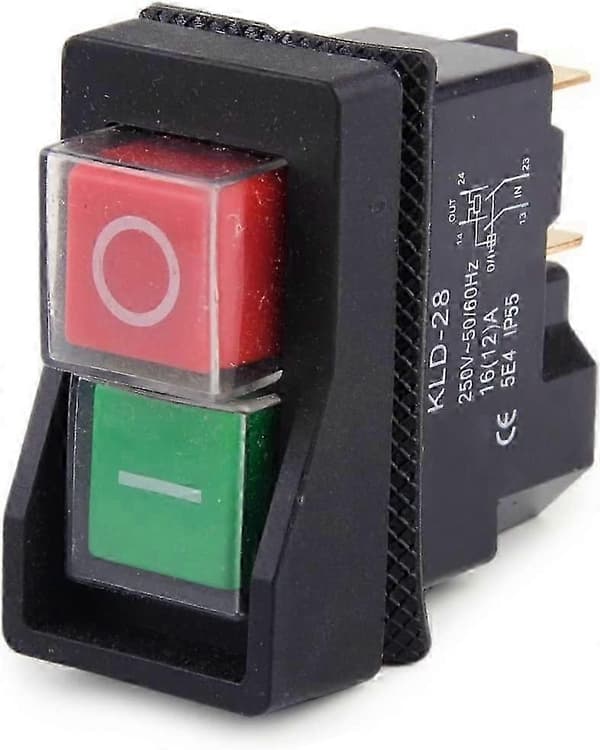 250V IP55 KJD17 KLD28 4-benet Start Stop On Volt 2BTN Strømafbryder Egnet til Værkstedsmaskiner (Leveret af )