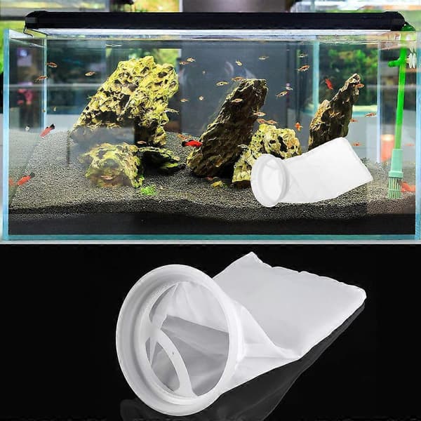 [LCS]200 mikron nylonfilterpose Akvariefiltersokk 10 tommer lengde 4 tommer ring
