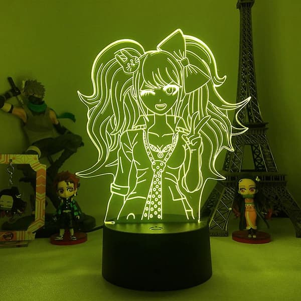 3D LED Nattlampa Danganronpa V3 Ibuki Mioda Monokuma(19)