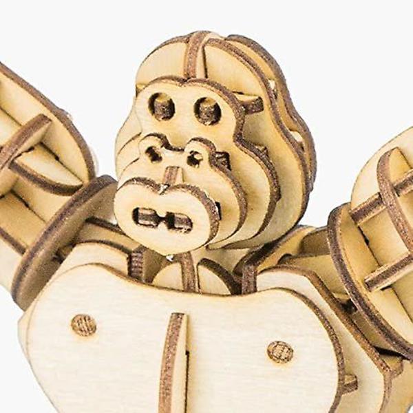 Bygg din egen 3D-trämodell av en gorilla, heminredning, pysselset, presenter
