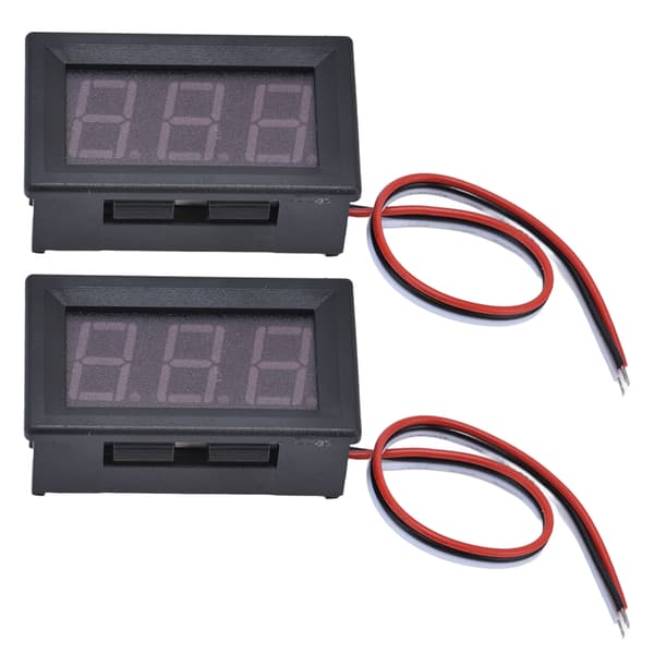 [LCS] 3-leder DC digital voltmeter 0,56 tommer LED-skærmmodul 0 til 99,9 V blå 2-pak