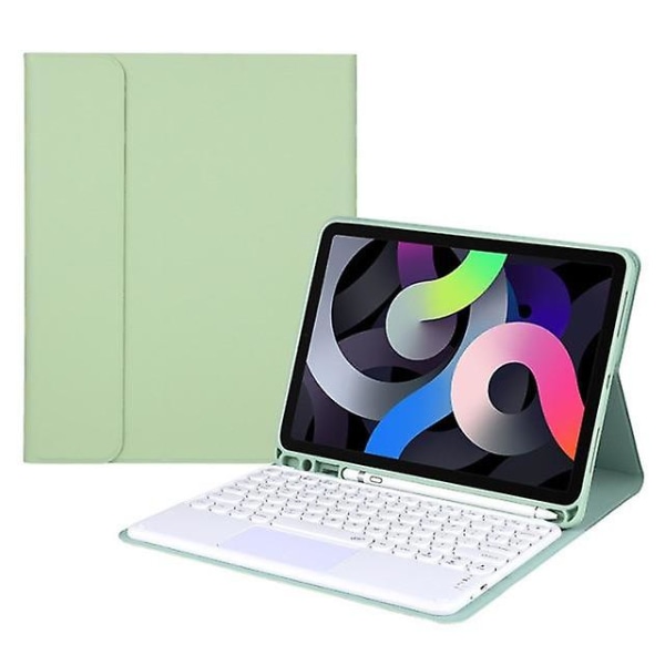Rund Tast Keyboard Case Bluetooth Keyboard Case Til 2020 ipad air 4/10.9 Keyboards(grøn)