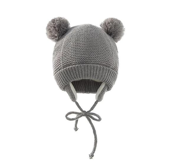 [LCS] Vinter Børn Polar Fleece Blød Varm Hue Handsker Sæt gray