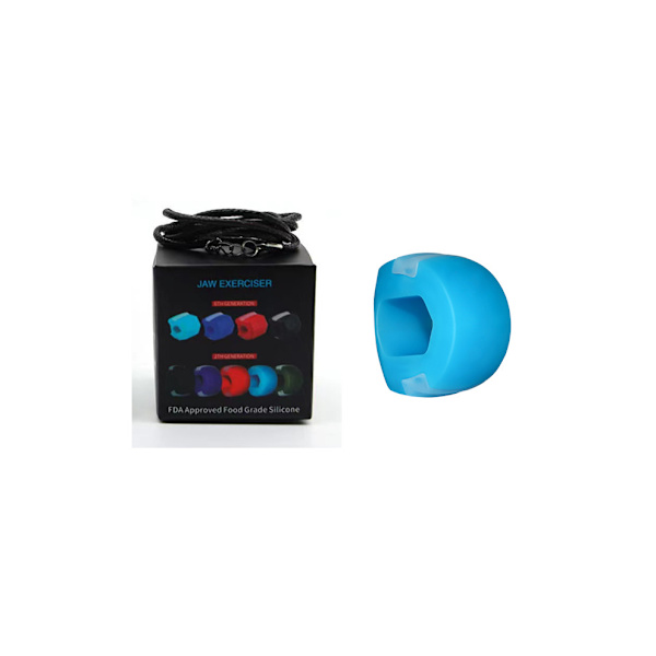 Masseterboll Käklinjemuskel Träningsredskap Tugga Boll Silikon Mandi Blue Ver.2