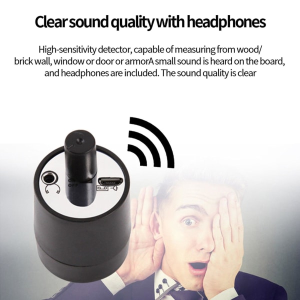 Ljudförstärkare Vägglyssningsenhet Ljudlyssning Avlyssningsenhet Ljudhörning Ljudmonitor genom vägg/dörr