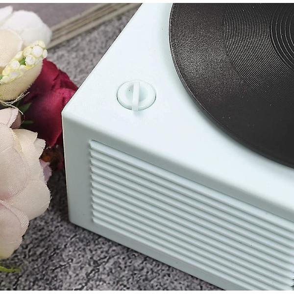 Bluetooth-langaton kaiutin, retro vinyylilevy CD-tyylinen soitin. Blue