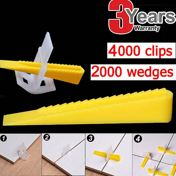 Plattnivelleringssystem Lokaliseringsverktyg/clips Kilar Golv Vägg Plastdistanser Kit Leveling Tool