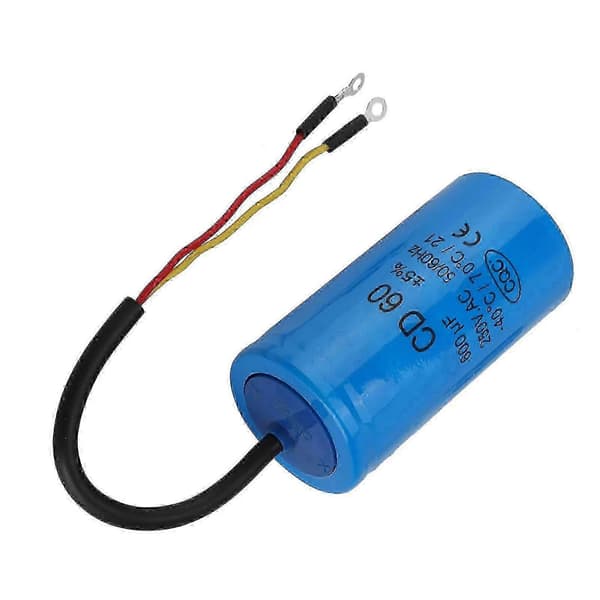 [LCS]CD60 Startkondensator med ledning 250V AC 600uF 50/60Hz til motor luftkompressor