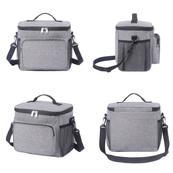[LCS] Cooler Bag, Soft Cooler Bag (Grey, 10L) Foldable Picnic Bag, Large
