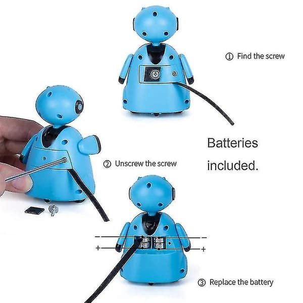 Magisk leksaksrobot som följer ritade linjer – Induktiv leksak för barn Blue