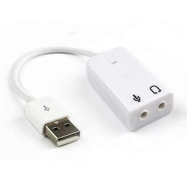 Ny Praktisk PC Desktop USB 2.0 3D Virtuell 7.1 Kanal Lydkort Adapter