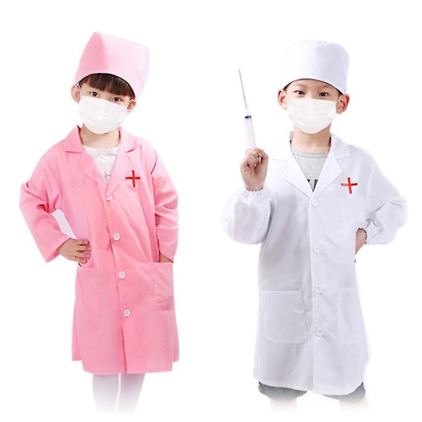 Doktor Sygeplejerske Cosplay Børnekostume Pink