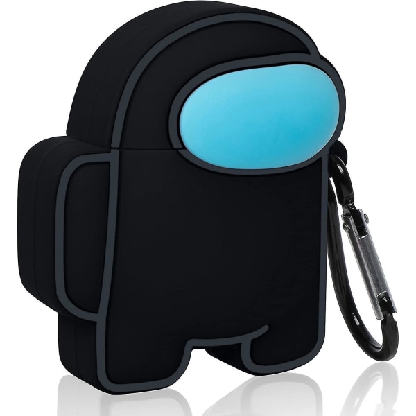 Case för AirPod 2/1 - Black Character Design (Bland-Black)