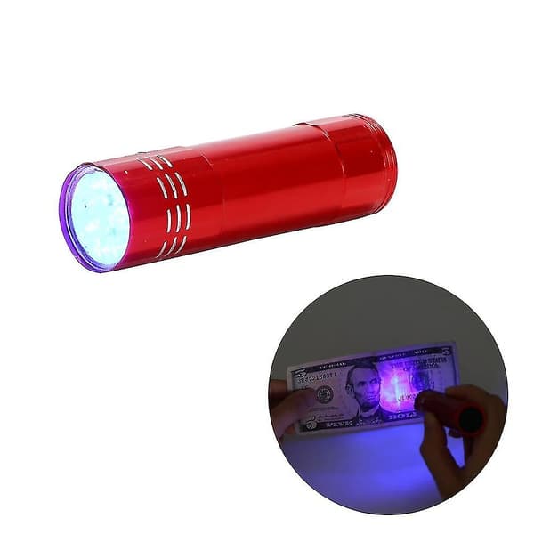 [LCS] Erittäin pieni LED-taskulamppu ultraviolettilampulla Red