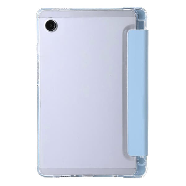 3-foldet klart akryl læder tablet etui Ice Blue For Samsung Galaxy Tab A9