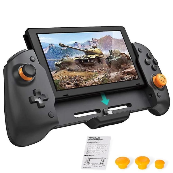 För Nintendo Switch Gamepad Handkontroll Handhållet Grepp Dubbel Motor