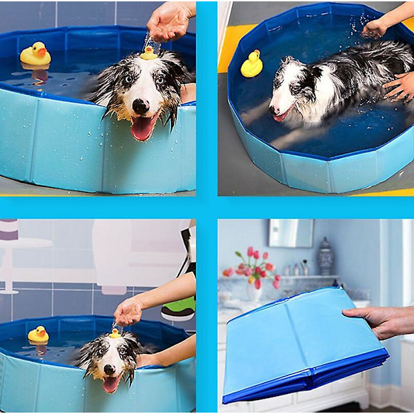 Hundpooler Barnpool Husdjur Simbadkar Utomhus Hopfällbart Badkar