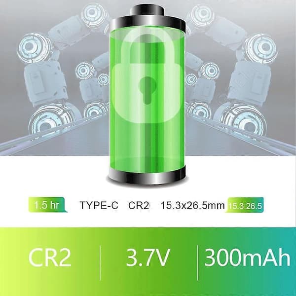 [LCS]SMARTOOOLS 4st 3.7V 300mAh CR2 Uppladdningsbart Li-jonbatteri för digitalkamera GPS Säkerhet Medicinsk