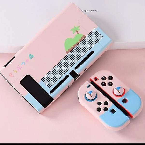 Svart case ko korn ns switch skyddande skal tpu mjukt cover anti-fall joy-con gamepad hölje case för nintendo switch As photo show10