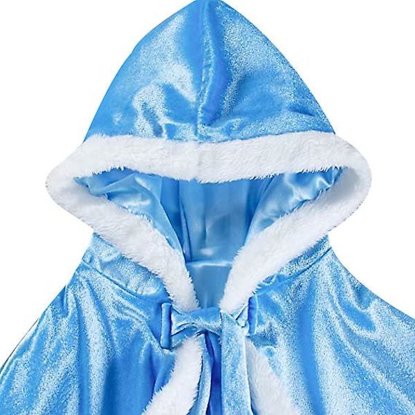 [LCS]Prinsesse hettekappe kostyme blue 130cm