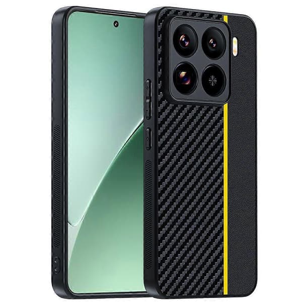 [LCS] Kolfiberfodral för Xiaomi 15 Black Yellow