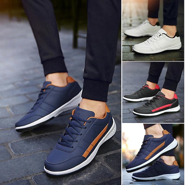 Sneakers Andningsbara Unisex Lättvikt Mode Enkla Bekväma Halkfria Lämpliga För Utomhusbruk Black 43