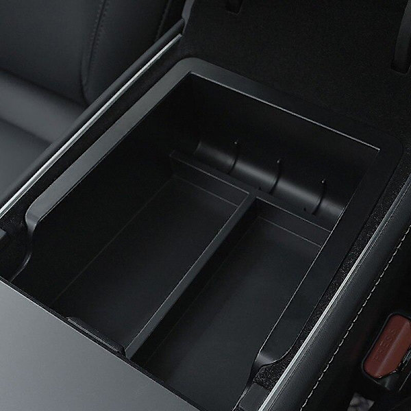 Tesla Model 3 2021 ja Model Y -auton keskikonsolin säilytyslaatikon järjestäjä, parvikangasvuorattu säilytyskotelo, auton sisätilan lisävarusteet Usb spring flocking