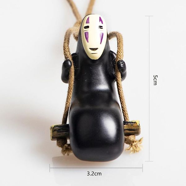 Söpö Anime Auto Lisävaruste Kasvoton Mieskissa Riipus Auton Taustapeilin Riipus 1